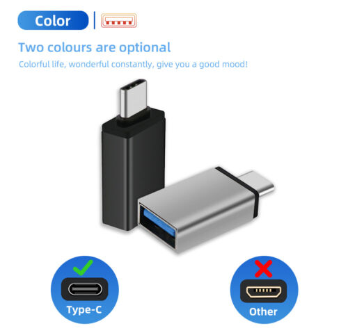 USB-C Male to USB A Female Adapter Converter OTG Type C Android Phone - Picture 6 of 10