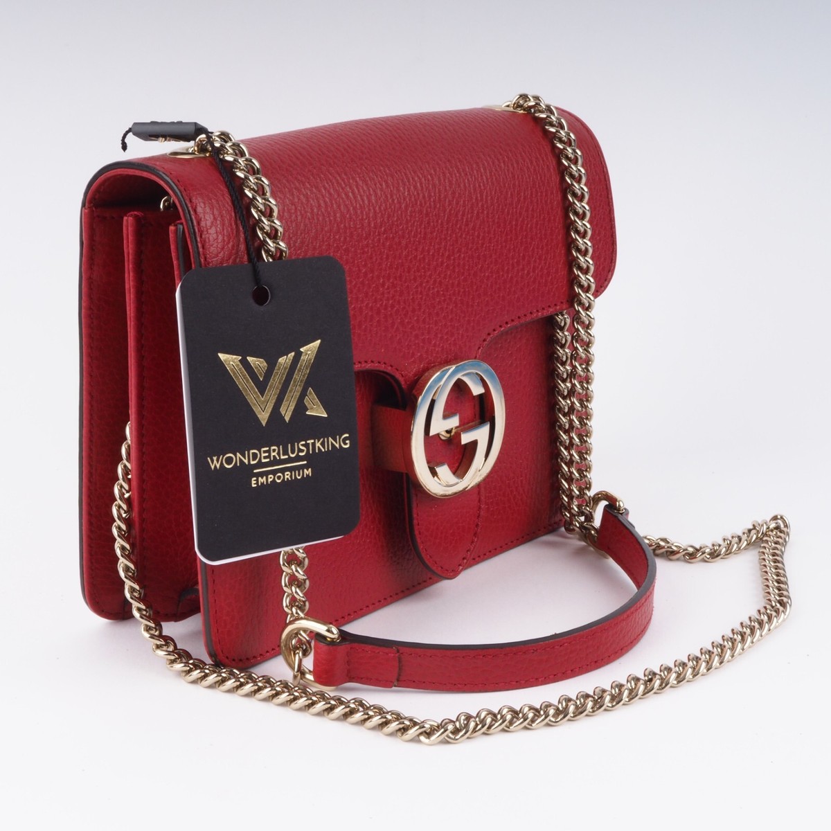 GUCCI 510304 GG Interlocking Mini Chain Luxury Designer