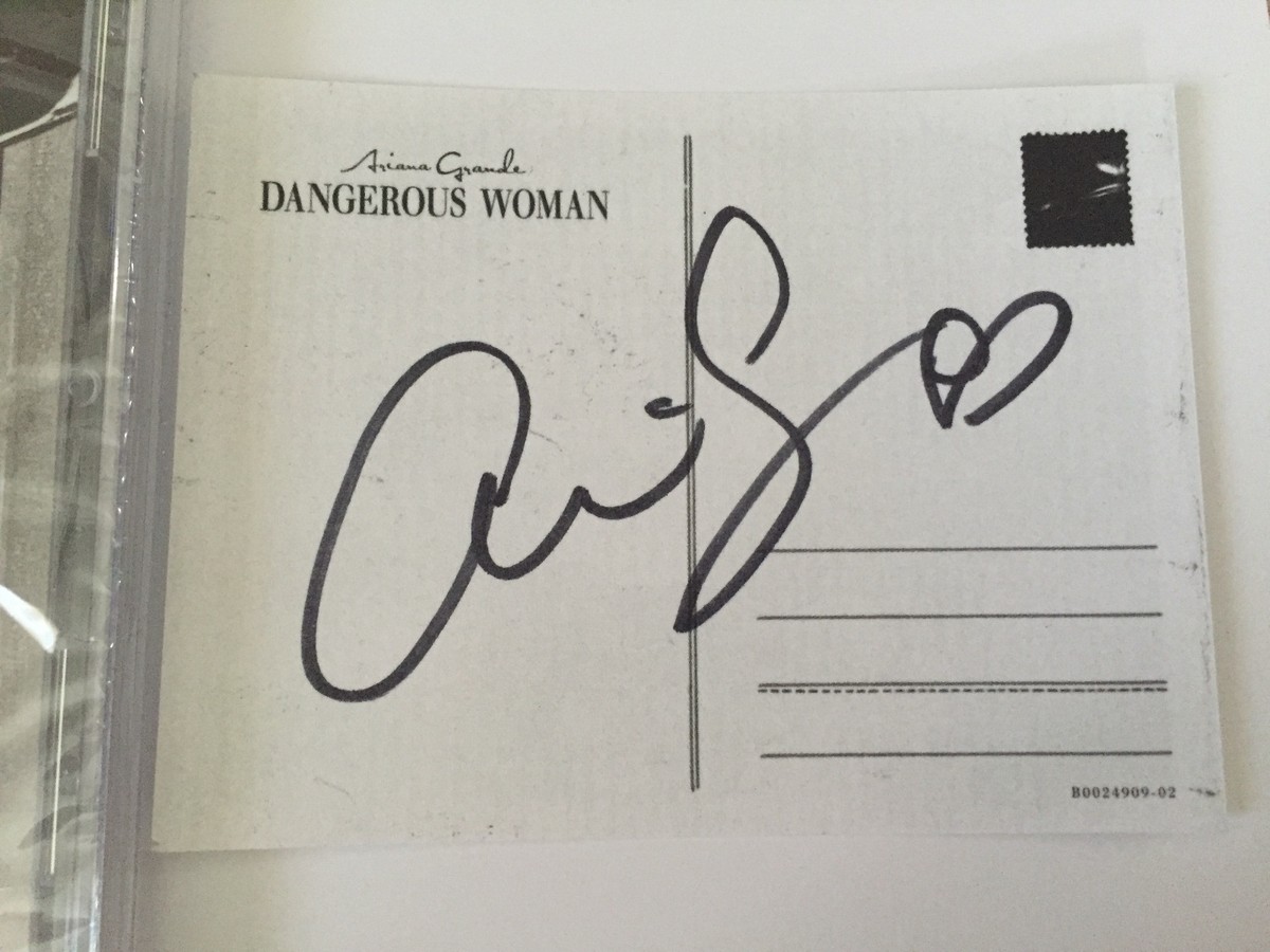 New Ariana Grande Dangerous Woman SIGNED Autograph Postcard