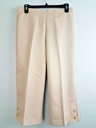 Alfred Dunner Women's Brown Classic Fit Elastic Waistline Capri Pants Size 8 - 第 2/3 張圖片
