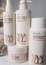 New Victoria's Secret Pink Comforting Vanilla Whole Set , Lot Of 4