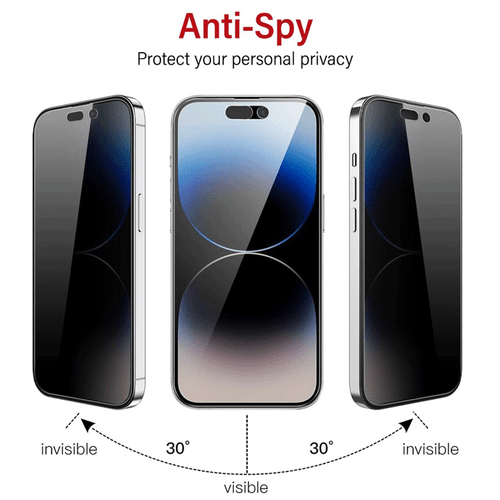 Kinglas Privacy Tempered Glass Screen Protector for iPhone 16 Pro Max (1 Pcs ... - Zdjęcie 3 z 5