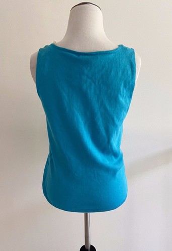 American Living Oberteil Damen Größe XL blau ärmellos Rippbündchen Pullover V-Ausschnitt - Bild 4 von 10