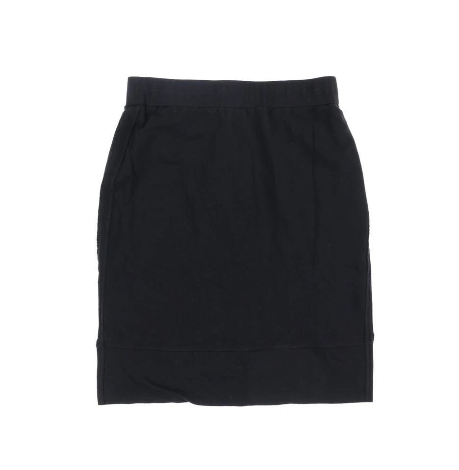 H by bordeaux 159960 Women's French Terry Hi-LO Black Skirt Size Small - Image 2 of 4
