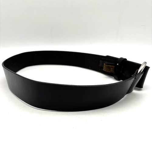 Nine West 32404S Black Genuine Leather Hook & Loop O-ring Buckle Belt Size M 32" - Picture 4 of 15