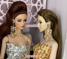 Earrings For Fashion Royalty Integrity Poppy Parker NuFace Dolls Crystal Jewelry