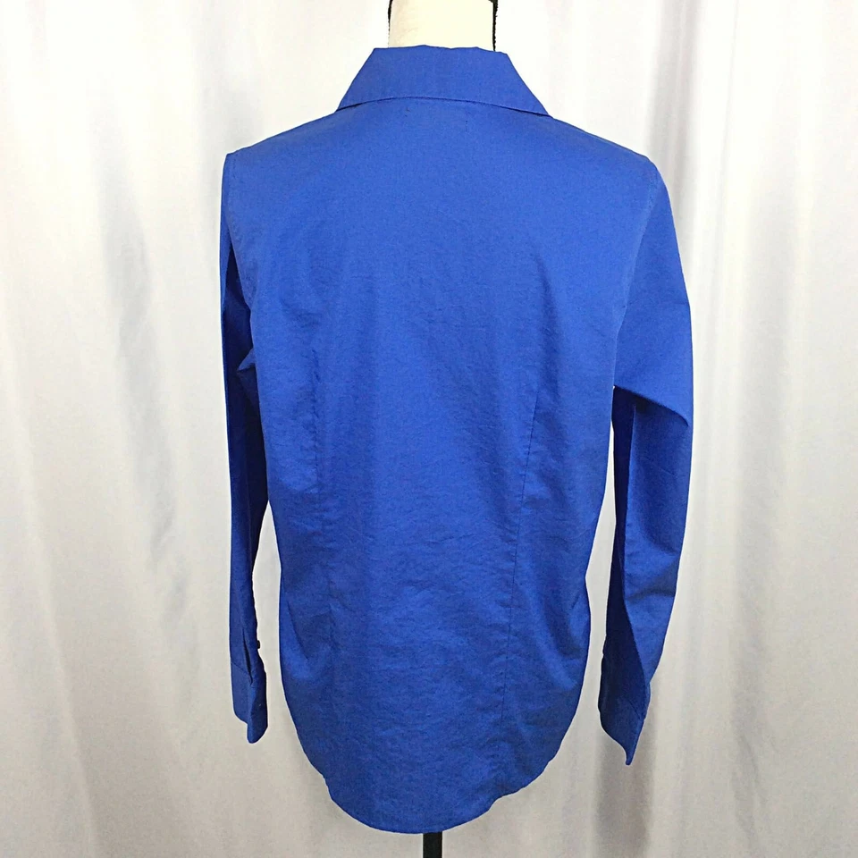 Camisa mediana de golf Callaway para mujer azul manga larga con botones Foto 4 de 4