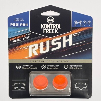 KontrolFreek Rush Orange & White Performance Thumbsticks for PS4/PS5