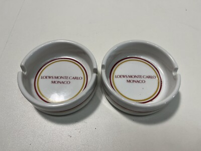#ad #ad 2 Vintage Lowes Monte Carlo Monaco Round Ash Trays Cigar Resort $17.50