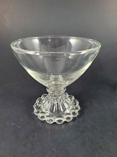 Set 4 Anchor Hocking Berwick Boopie Champagne Sherbet Glasses Vintage Beaded 3.5 - Picture 4 of 8