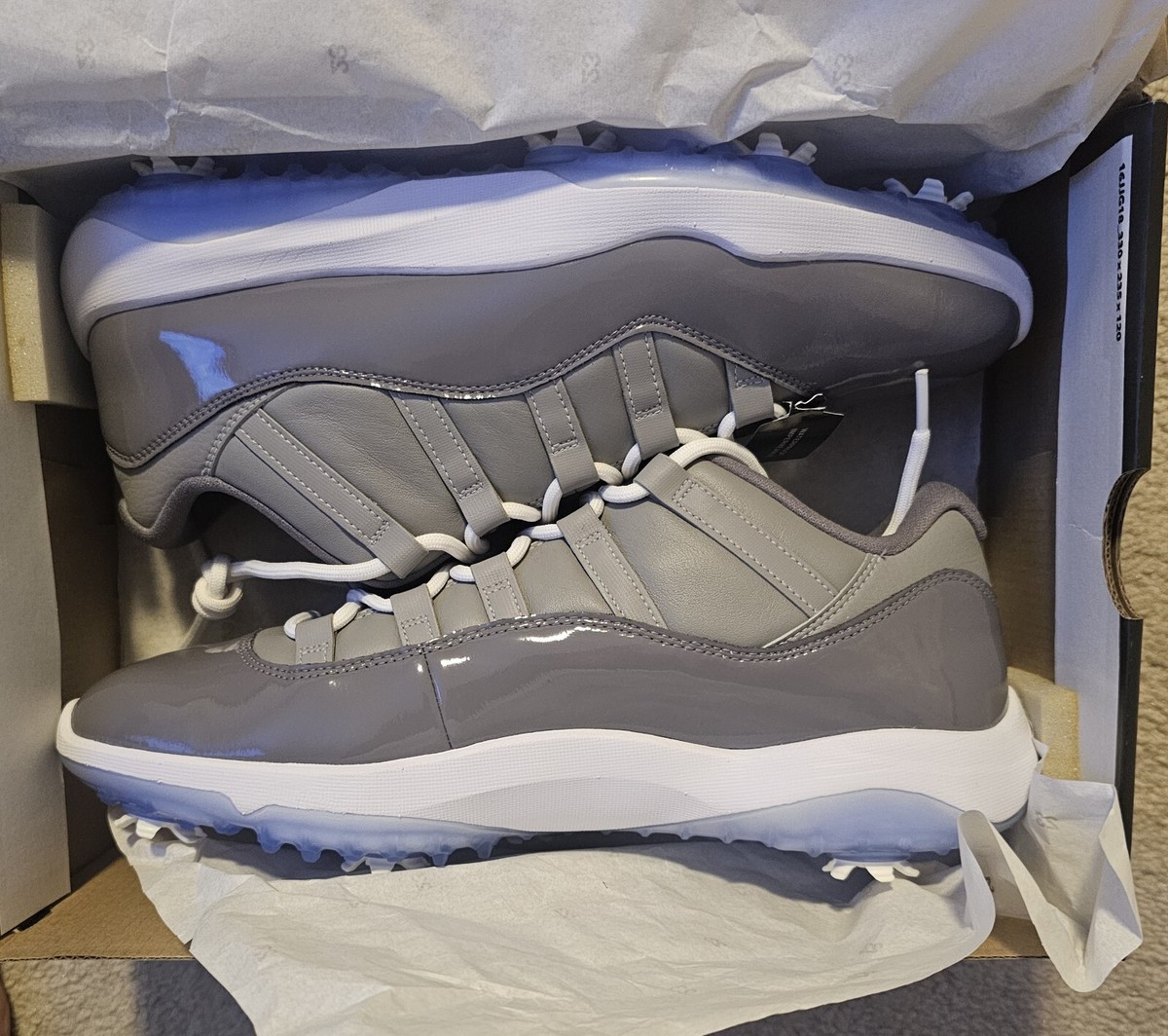 Nike Air Jordan Retro 11 XI Cool Grey Golf Shoes Size 12M