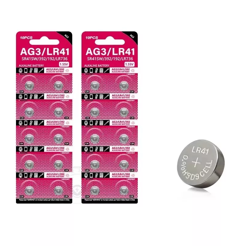 10pcs Ag3 1.55v Alkaline Button Battery 192 Lr41 Sr41sw L736 Coin