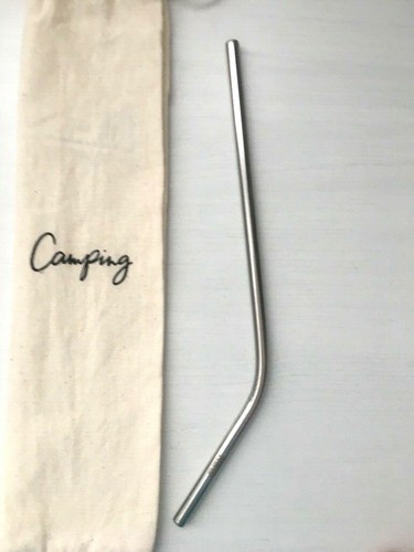 CAMPING - HBO series = FYC Stainless Steel Straws + Cleaning Tool Prop Promo NEW - Picture 2 of 5