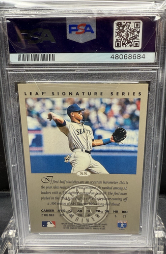 1996 LEAF SIGNATURE ALEX RODRIGUEZ AUTOGRAPHS PSA/DNA CERT AUTHENTIC AUTO 8 - Picture 2 of 2