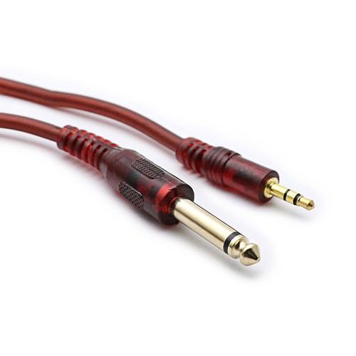 5FT 3.5mm 1/8" Male to 6.35mm 1/4" Male TRS Stereo Professional Audio Cable Gold - Picture 4 of 4
