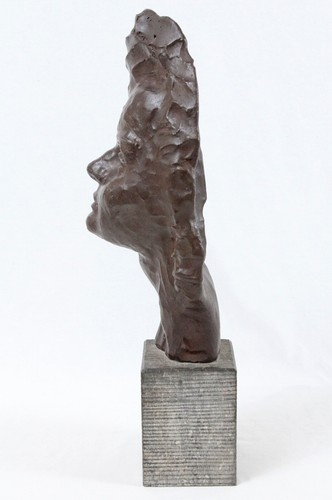 Ernest Patris Bronze Büste Vintage 40-50er Mid Century Frau Belgien gelistete Künstlerin - Bild 4 von 12