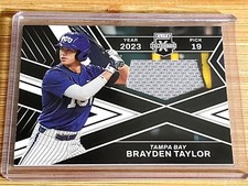 Brayden Taylor 2023 Panini Elite Extra Edition 1st Round Materials #FR-BTY Rays