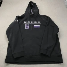 Northwestern Wildcats Hoodie Mens 2XL Under Armour TEAM ISSUED NCAA Logo