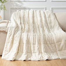 Weighted Blanket for Adults Queen Size 15 lbs, Soft Fluffy Sherpa Fleece Jacq...