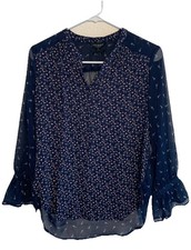 Women's Lucky Brand Crepe And Chiffon Prairie Blossom Top Size X Small
