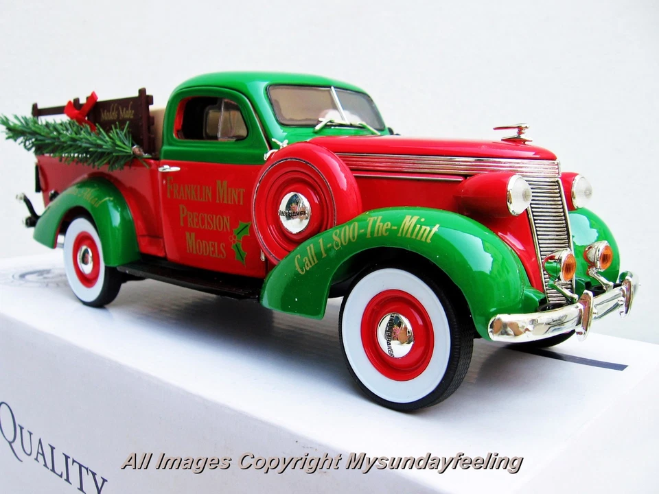1937 STUDEBAKER 2013 ANNUAL CHRISTMAS TRUCK LTD. ED - FRANKLIN MINT - SCALE 1:24 - Immagine 3 di 4