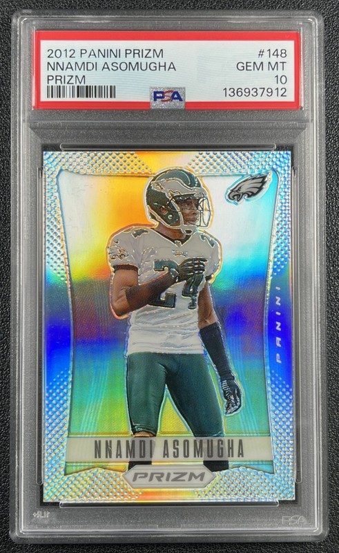 POP 3! NNAMDI ASOMUGHA PSA 10 2012 PANINI PRIZM #148 SILVER PRIZMS EAGLES 7912