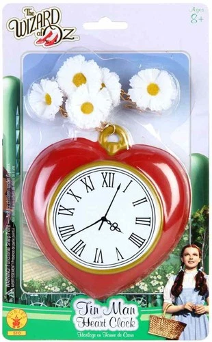 Tin Man Heart Clock Wizard of Oz Fancy Dress Up Halloween Costume Accessory