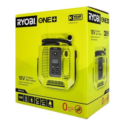 Ryobi RMI18-0 18V ONE+ Akku-Kompressor & Pumpe für Auto, Rad, Ball (ohne Akku)