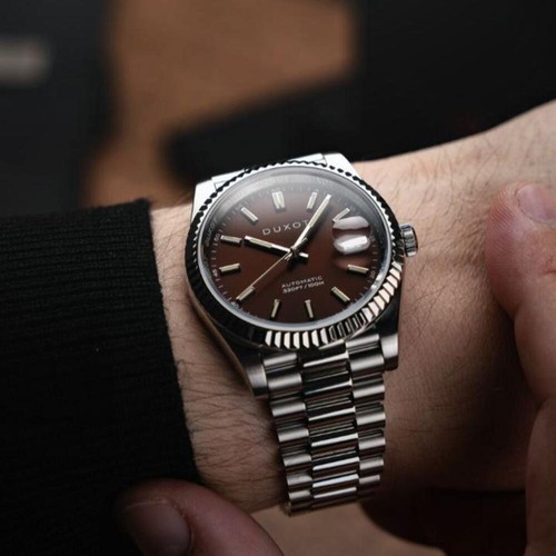 Duxot Marcel Automatic Coffee Brown Men's Watch - Brand New - 第 2/4 張圖片