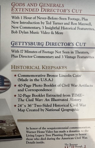 Gettysburg Gods & Generals 150th Civil War 6 Disc Set Box DVD LimitedEdition-NEW - Picture 4 of 8