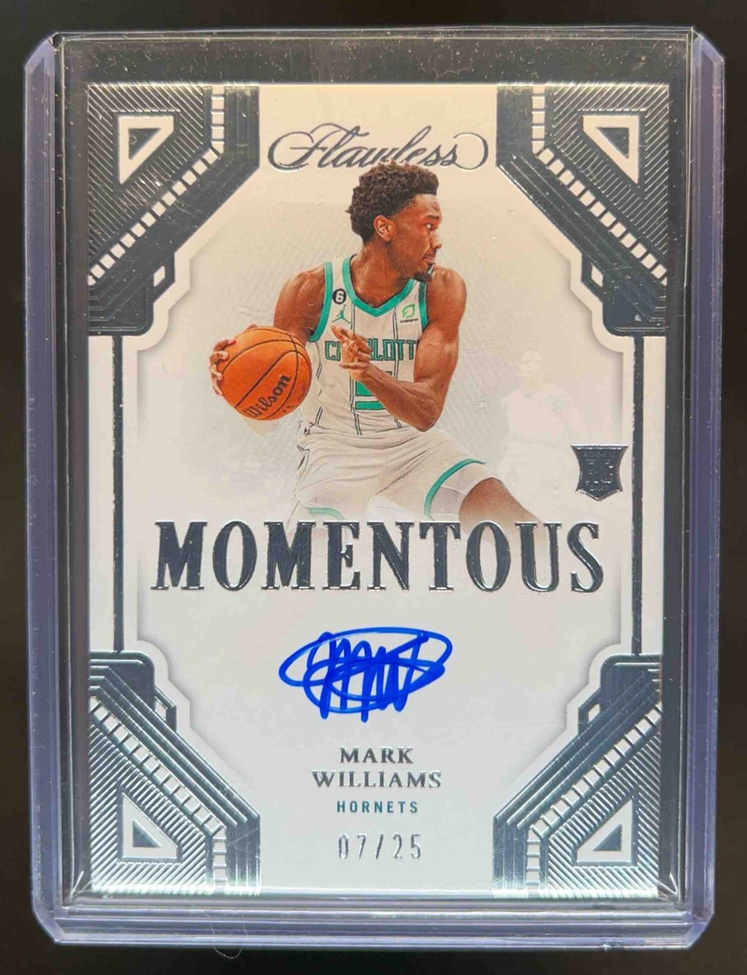 2022-23 Panini Flawless Mark Williams Momentous Auto Rookie RC #7/25