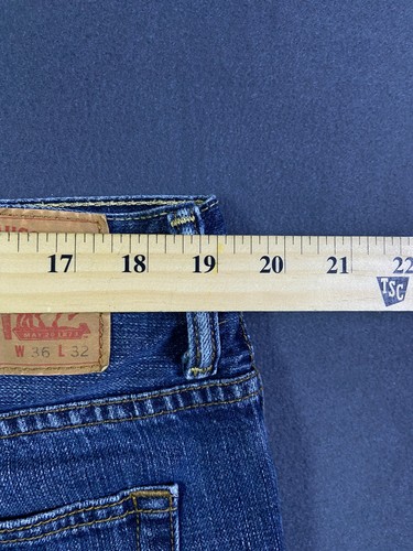 Levi's 569 lockere Passform 39 x 31 gerades Bein Herrenjeans dunkel Denim klassisch 36 x 32 Etikett - Bild 9 von 12