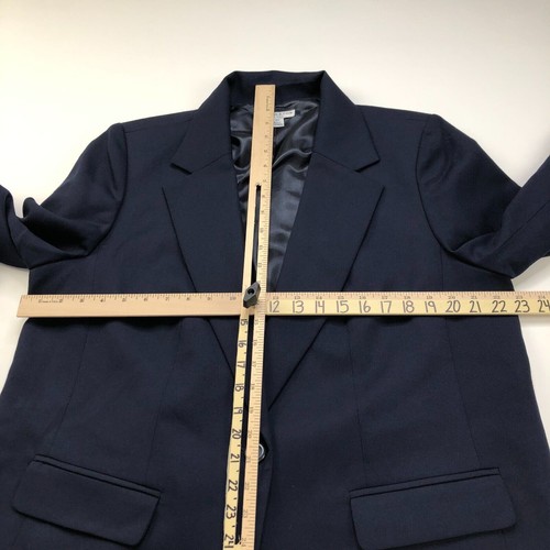 Pendleton Plus NEW 18W Vintage Navy Virgin Wool One Button Lined Blazer Jacket - Picture 10 of 17