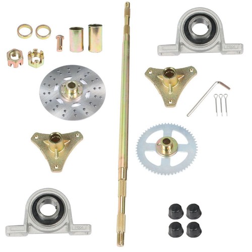 29" 32" 44" Go Kart Rear Live Axle Kit, Sprocket+Hub+Brake Assembly+chain+Disc - Picture 25 of 53