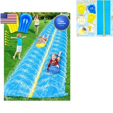 iGeeKid 45Ft Huge Slip And Water Slide Sprinkler, Heavy Duty Lawn Kids Adults