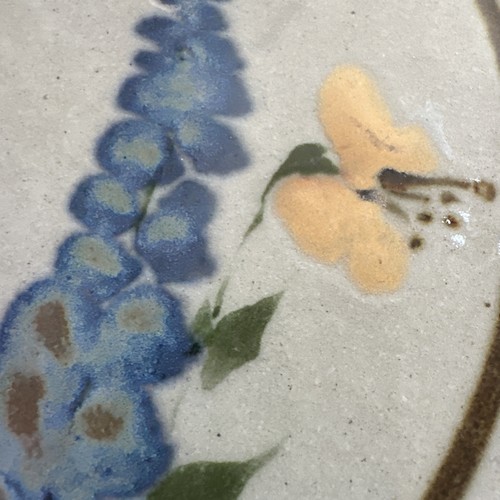 Floral Pottery Wall Hanging 7 3/4" Trivet Signed Sullivans - Picture 7 of 10