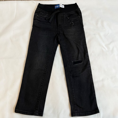 Old Navy boys 4t green linen shirt and 4t black karate skinny jean - Picture 5 of 7