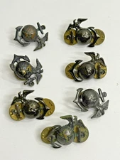 LOT of 7 Navy Marine Corps Pin Lapel Brooch Metal EGA Eagle Globe Anchor AS IS