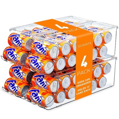 Stackable Soda Can Organizer for Refrigerator Canned Food Pop Cans Storage
