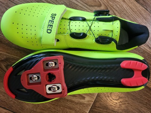 SPEED Bicycle Shoes Professional Men's Bike Route Road Spin Peloton Size 8 - Picture 8 of 15