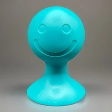 Fat Brain Activity Toy PipSquigz Baby Suction Rattle Blue Smile Face #