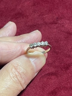 Très Belle Fine Bague En Argent Massif Taille 56/57