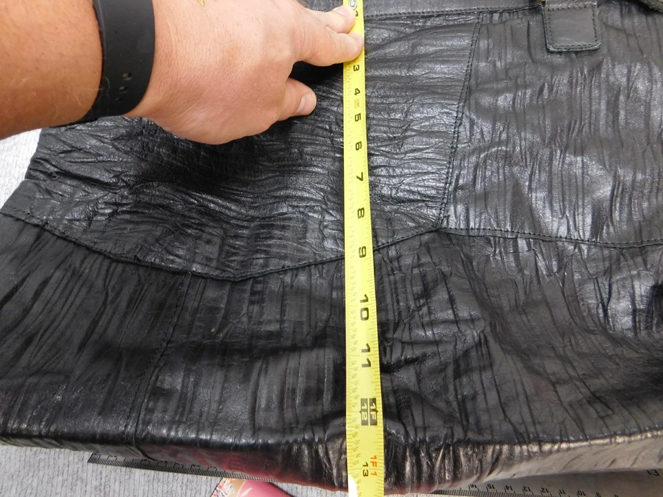 Bolso de Hombro AmeriLeather Grande de Cuero Negro Bolso Mensajero Cremallera Superior Foto 4 de 4