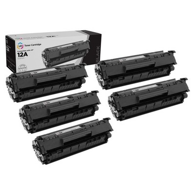 LD 5PK Comp Black Laser Toner Cartridge for HP 12A Q2612A LaserJet 3055 M1319