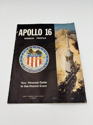 Rare 1972 Apollo 16 Mission Profile NASA Booklet Historic Space History Event