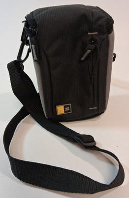 Case Logic Small Camera Bag 7 x3 x5  Shoulder Strap Black Gray