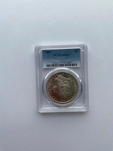 1891 Morgan Silver Dollar PCGS MS 63 ... Better date... Nice coin