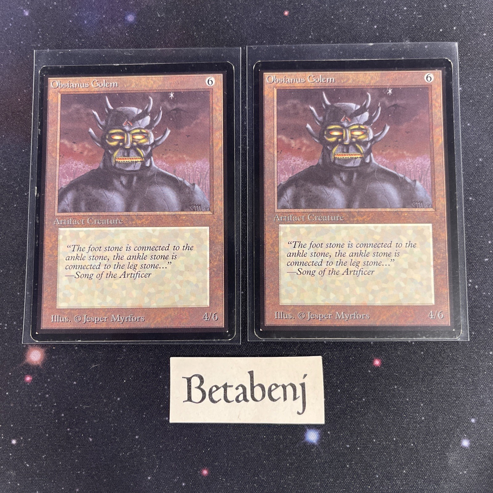1x MTG Beta Obsianus Golem from Estate Collection