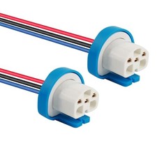 2PCS Headlight Wiring Harness,9007 9004 HB1 HB5 3 Pin Ceramic Headlight