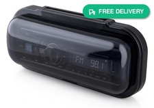 Pyle Water Resistant Marine Stereo Cover - Smoke Colored Heavy Duty Boat...